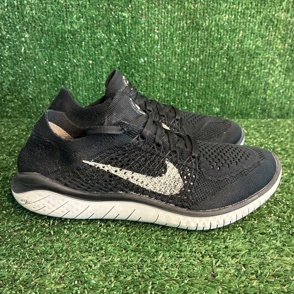 Nike Free RN Flyknit 2018 Lightweight Breathable Running Sneaker Black Women 6.5